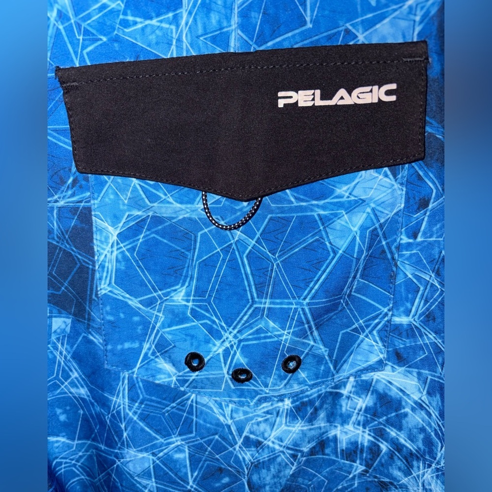 Pelagic Hydro-Lite Blue Camo Board Shorts Performance Fishing Swim Trunks 32 - Picture 9 of 9